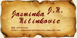 Jasminka Milinković vizit kartica